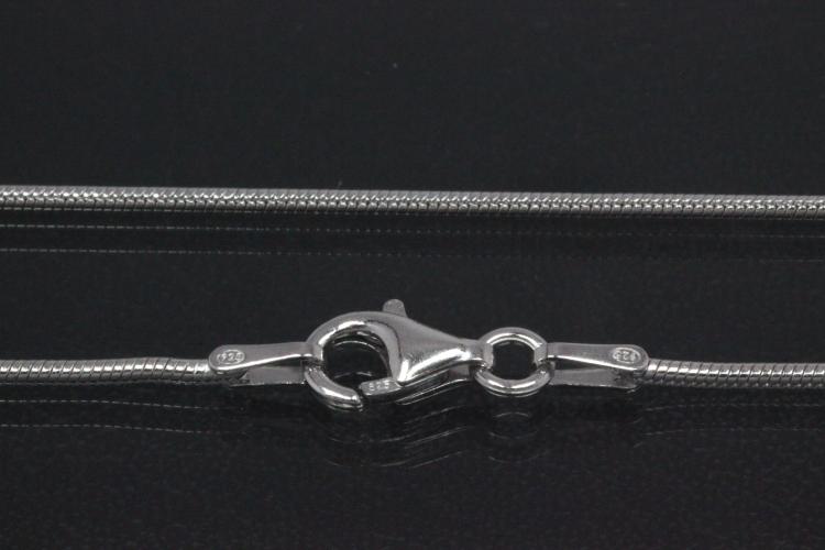 Snake Chain 925/- Silver with trigger clasp approx.width Ø 1,00mm