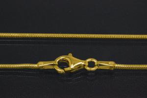 Schlangenkette 925/- Silber vergoldet mit Karabiner, ca Maße Ø 1,00mm